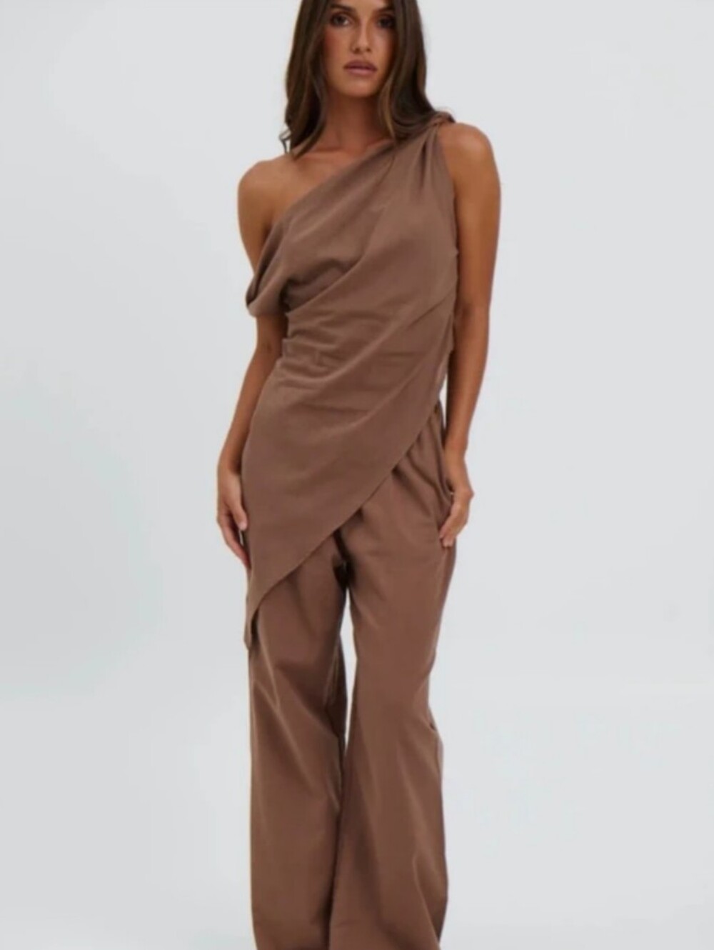 Nwt! Bronze Snake Tasi Asymmetrical Cotton Top